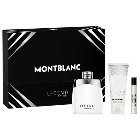Legend Spirit by Montblanc for Men 3.4 oz EDT 3pc Gift Set