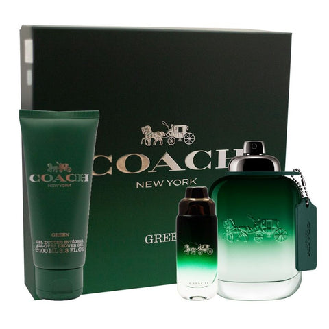 Coach Green by Coach for Men 3.4 oz EDT 3pc Gift Set