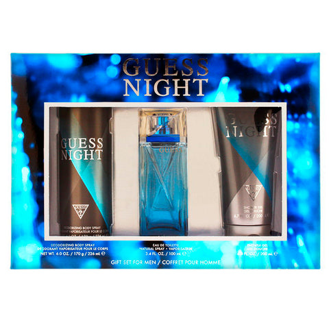 Guess Night by Guess for Men 3.4 oz EDT 3 PC Gift Set