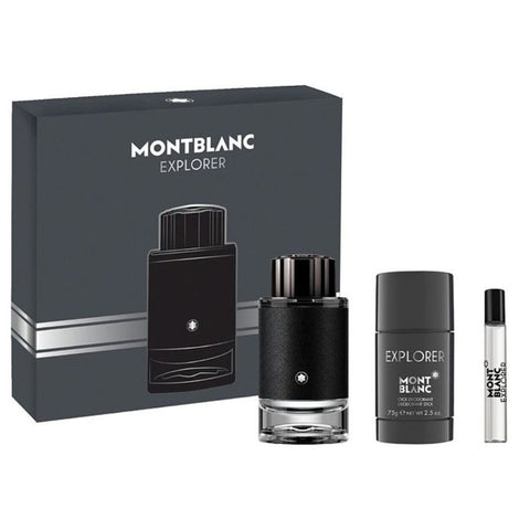 Explorer by Montblanc for Men 3.4 oz EDP 3PC Gift Set