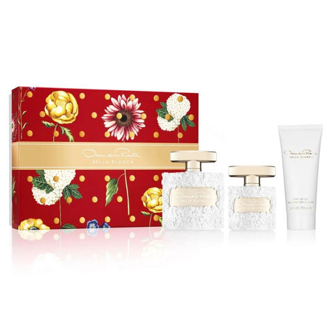 Bella Blanca by Oscar de la Renta for Women 3.4 oz EDP 3PC Gift Set