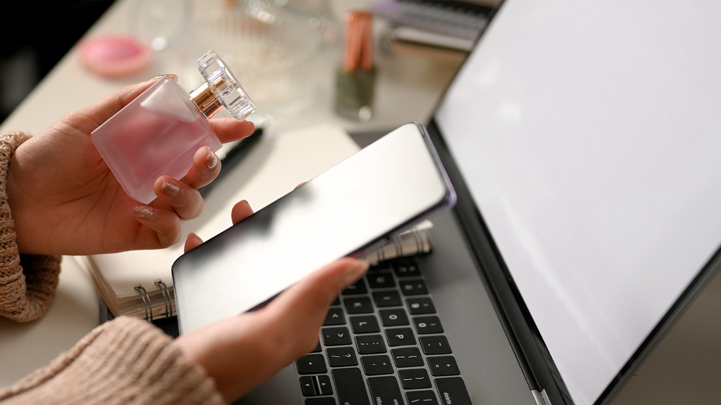 Using social media to resell fragrances.